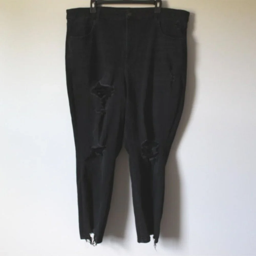 American Eagle Curvy Super Hi Rise Jegging Jeans Distressed Plus Size 24 H13693 - Picture 2 of 11